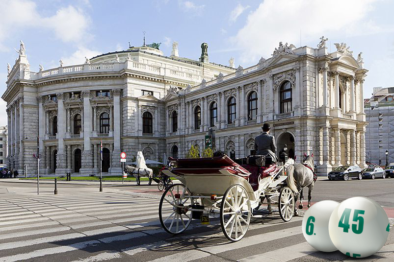 Historisches Pferdegespann auf den Straßen Wiens